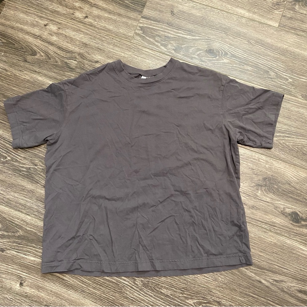 H&M boxy unisex gray tee, size M